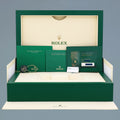 PAPERS NEW Rolex Day-Date 40 President 228236 Platinum Baguette Green Roman Watch