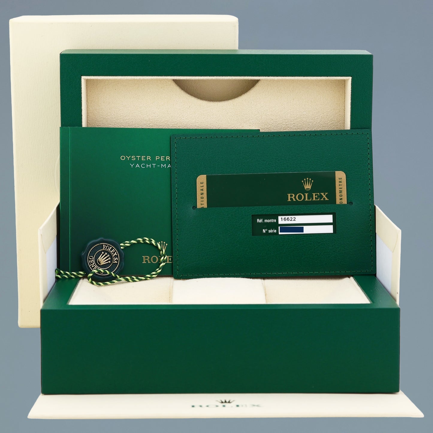 2010 MINT PAPERS Rolex 16622 Yacht-Master Steel 40mm Platinum Bezel Oyster Watch Box