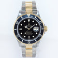PAPERS MINT Rolex Submariner 16613 Gold 40mm Steel Two Tone Black Watch Box