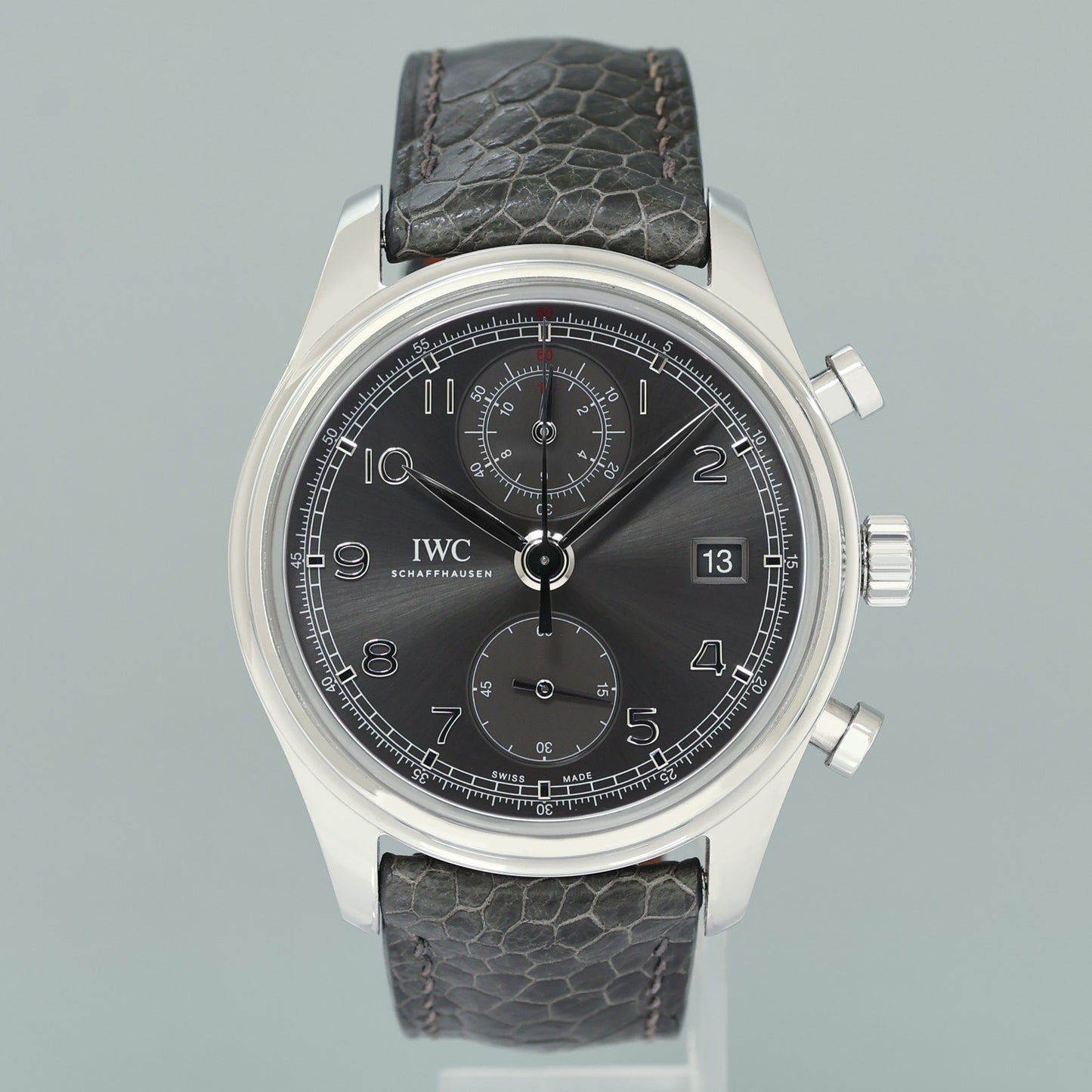 PAPERS MINT IWC Portofino Chronograph IW390404 Grey Leather 42mm Watch Box