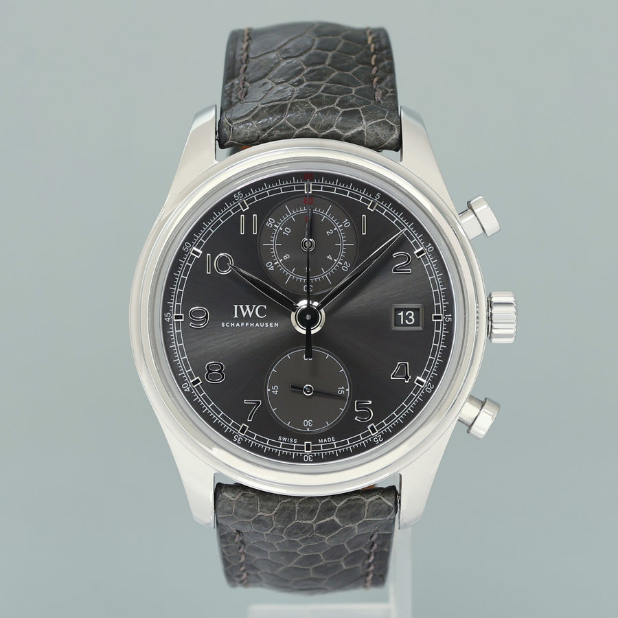 PAPERS MINT IWC Portofino Chronograph IW390404 Grey Leather 42mm Watch Box