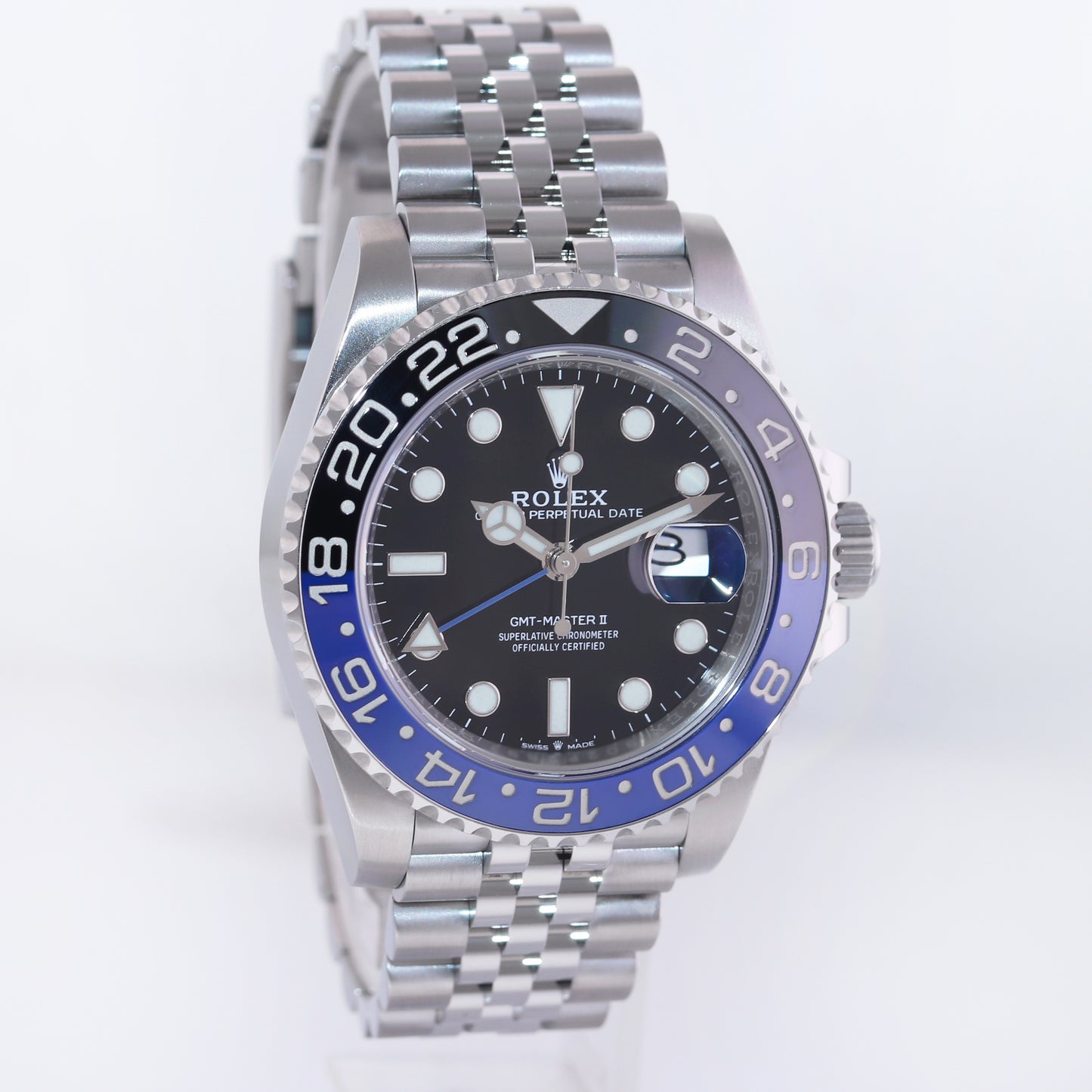 2022 NEW Papers Rolex GMT Master Batman Blue Jubilee Ceramic 126710 Watch Box