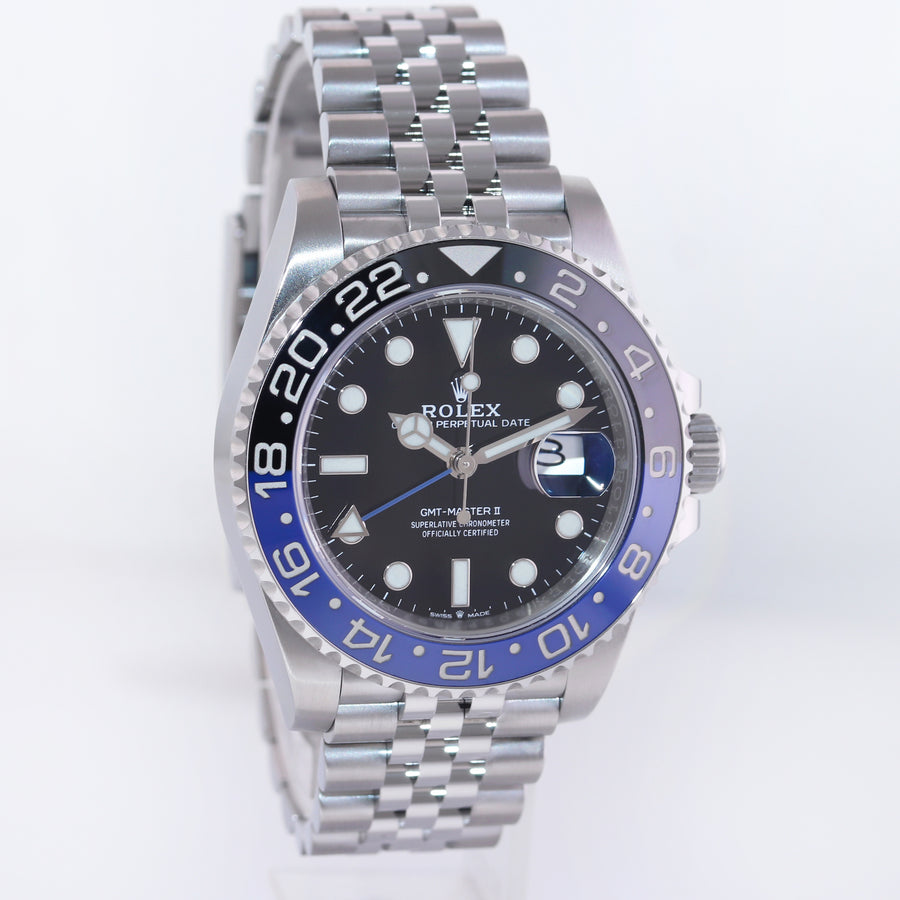 2022 NEW Papers Rolex 126710BLNR GMT Master II Batman Blue Jubilee Ceramic Watch Box