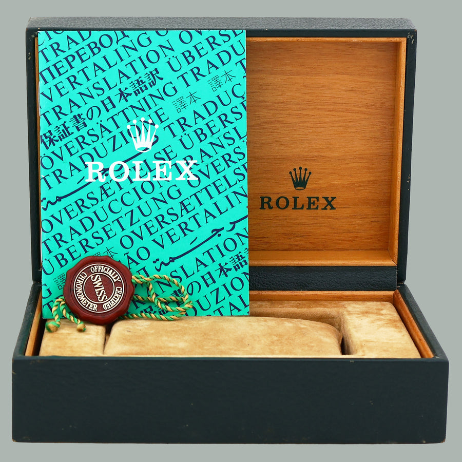 Rolex Day-Date President 1803 Black Diamond Bezel Yellow Gold 36mm Watch Box