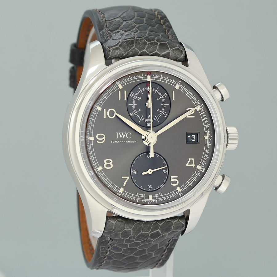 PAPERS MINT IWC Portofino Chronograph IW390404 Grey Leather 42mm Watch Box