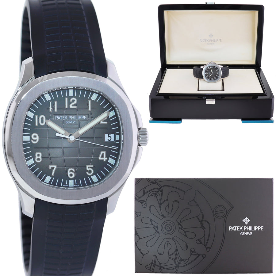 PAPERS MINT 5167a Patek Philippe Aquanaut Steel Rubber Black Tropical Watch Box