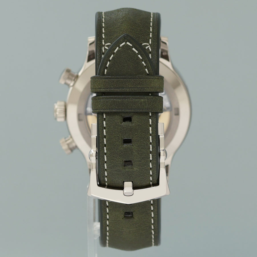 2024 New PAPERS Patek Philippe 5924G Green White Gold Travel Time Leather 42mm Watch