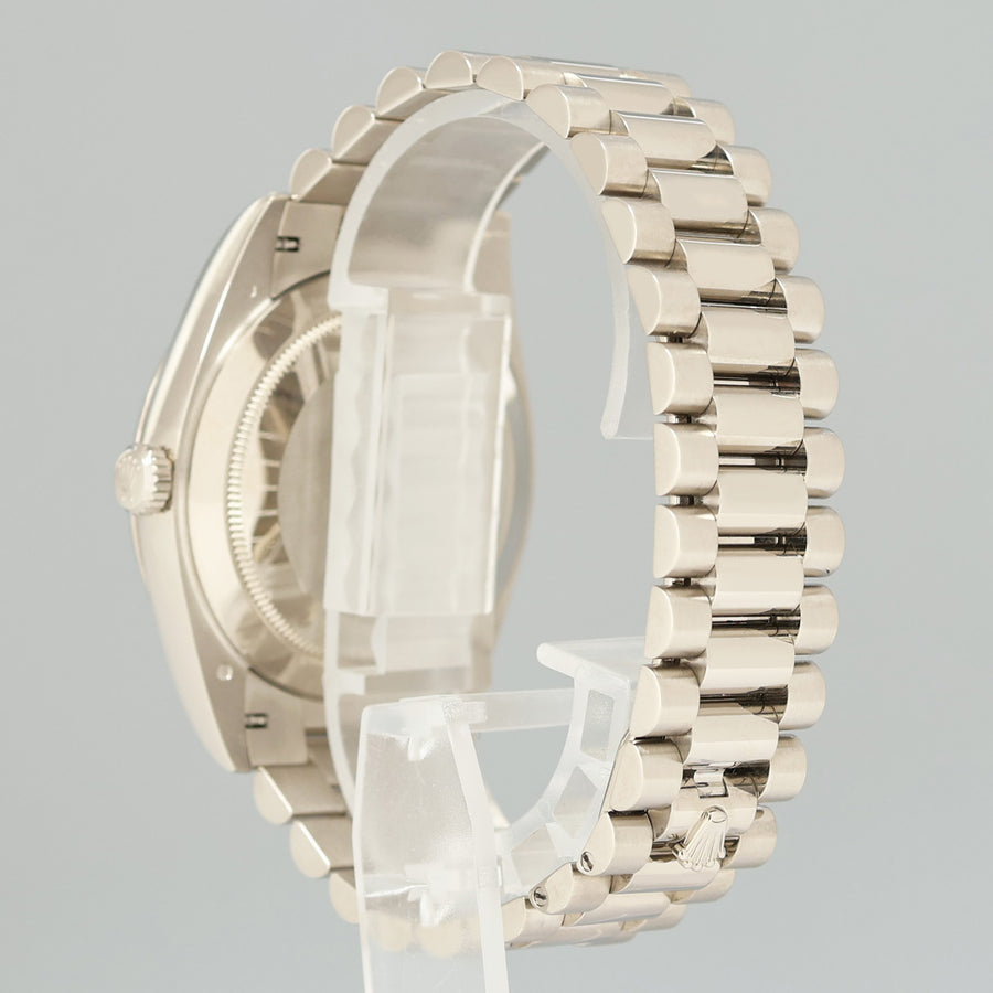 2019 PAPERS MINT Rolex Day Date 40 White Gold President 40mm Black Dial 228239 Watch