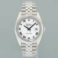 PAPERS MINT Rolex DateJust 41 Steel 126300 White Roman Jubilee Band 41mm Watch Box