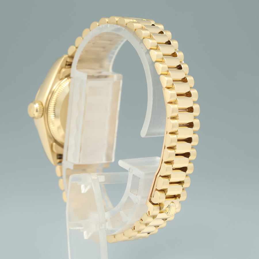 MINT Champagne Diamond Ladies Rolex DateJust President 26mm 69178 Yellow Gold Watch