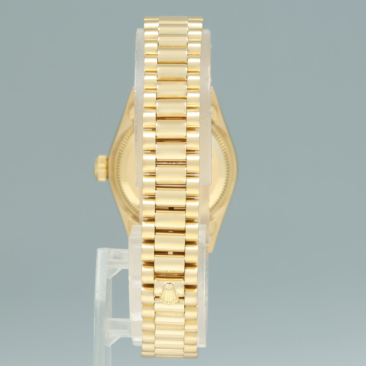 MINT Champagne Diamond Ladies Rolex DateJust President 26mm 69178 Yellow Gold Watch