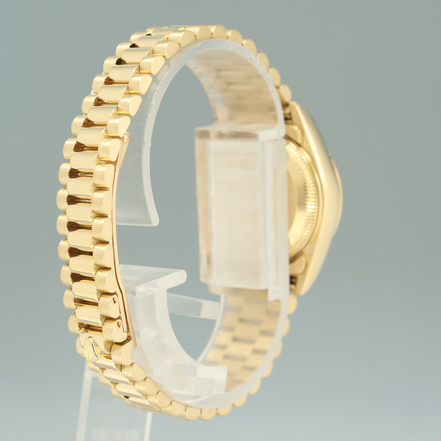 MINT Champagne Diamond Ladies Rolex DateJust President 26mm 69178 Yellow Gold Watch