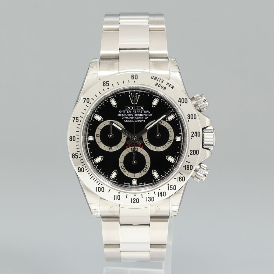 STICKERS NEW Rolex Daytona 116520 Black Steel Chrono Cosmograph 40mm Watch Box