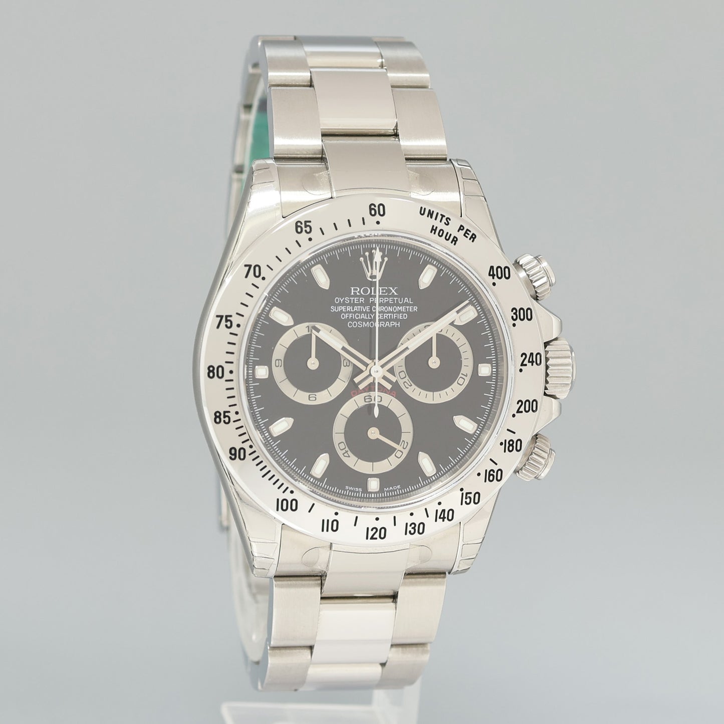 STICKERS NEW Rolex Daytona 116520 Black Steel Chrono Cosmograph 40mm Watch Box