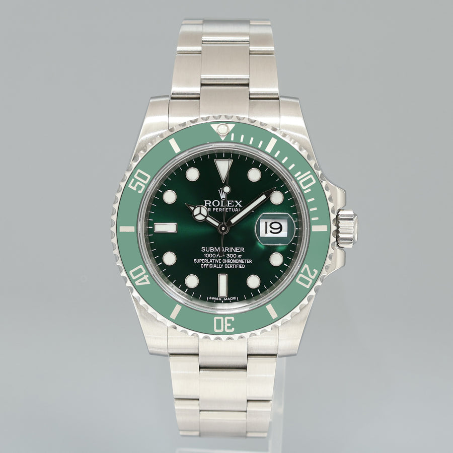 2025 CPO PAPERS ROLEX Rolex Submariner Hulk 116610LV Green 40mm Ceramic Watch