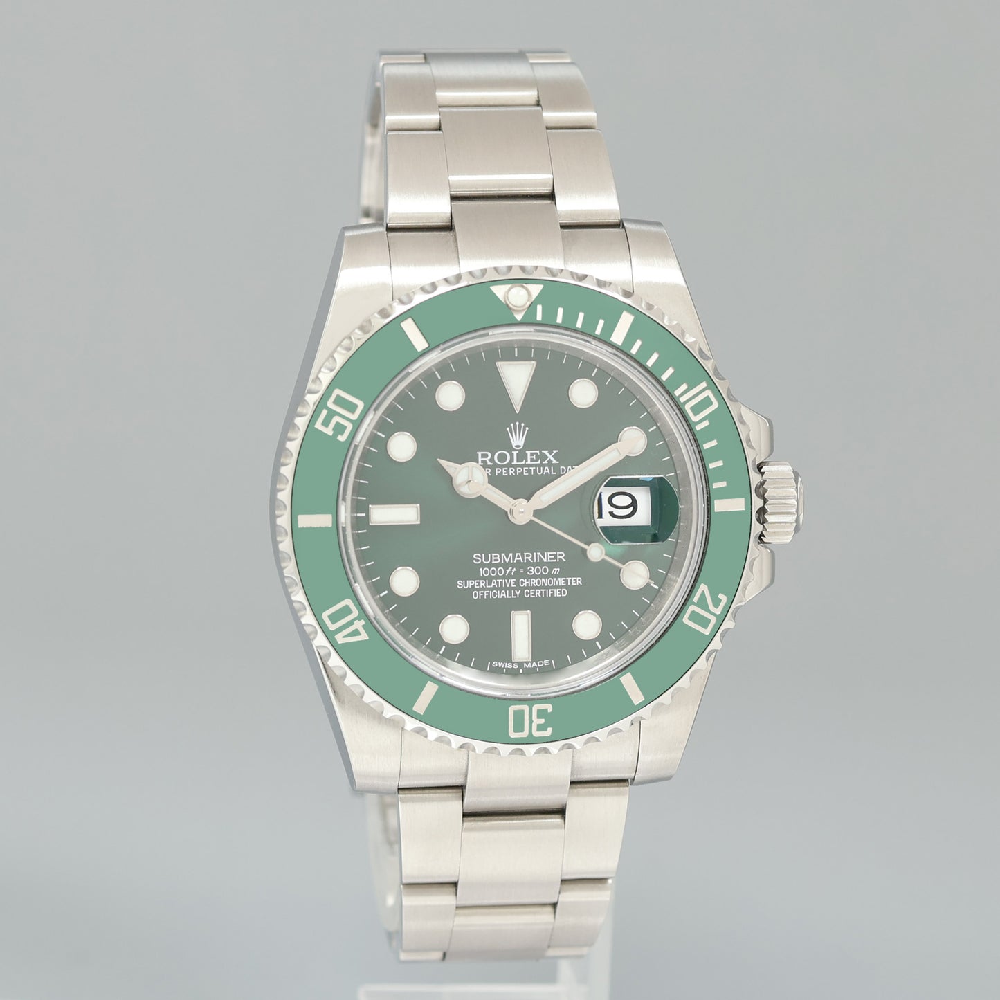 2025 CPO PAPERS ROLEX Rolex Submariner Hulk 116610LV Green 40mm Ceramic Watch