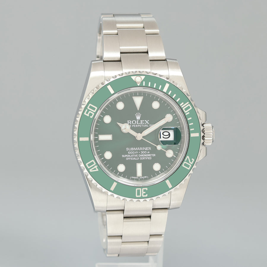 2025 CPO PAPERS ROLEX Rolex Submariner Hulk 116610LV Green 40mm Ceramic Watch