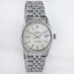 MINT Rolex DateJust 16014 Silver Stick Dial White Gold Bezel Jubilee Band 36mm Watch