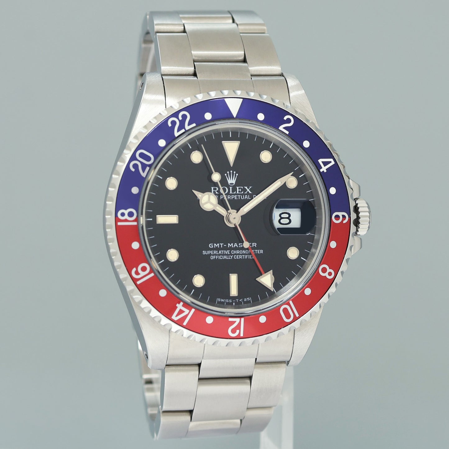 MINT Rolex 16700 GMT-Master Pepsi Blue Red 40mm Tritium Steel Watch Box