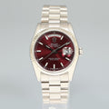 2025 RSC PAPERS Rolex President Day Date Cherry Red 118239 White Gold Watch Box
