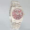 2025 RSC PAPERS Rolex President Day Date Cherry Red 118239 White Gold Watch Box