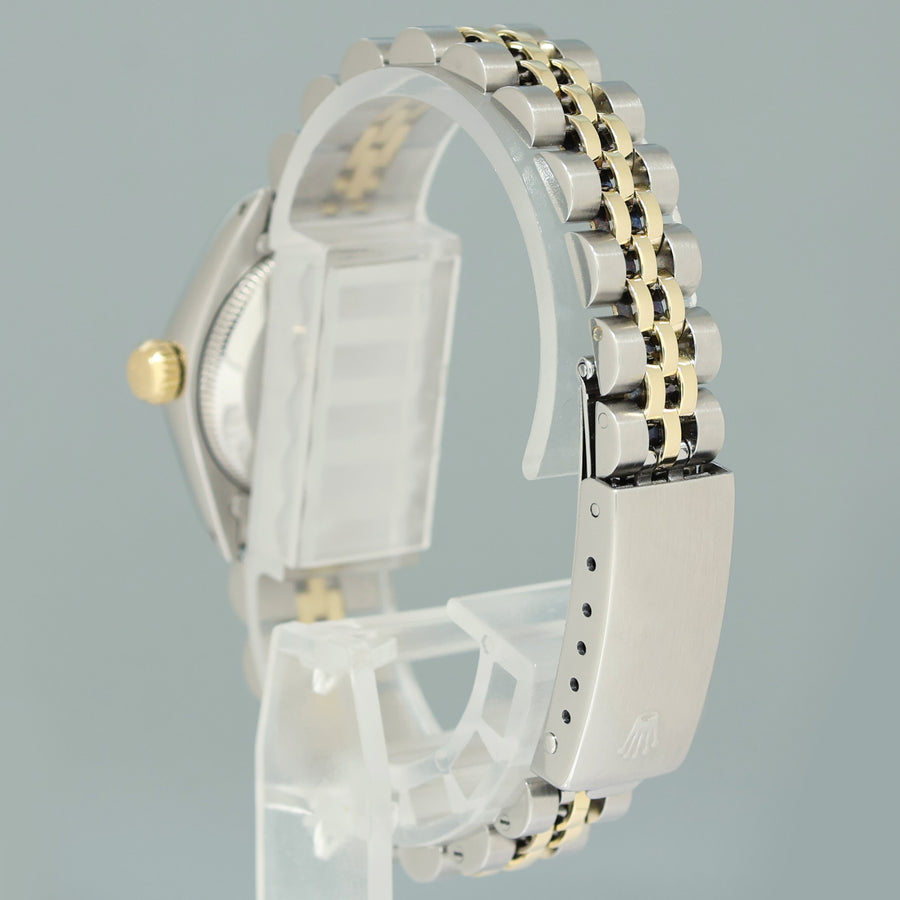 Ladies Rolex 6719 Jubilee Oyster Perpetual 24mm Two Tone Gold Silver Dial Watch Box