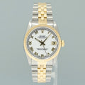 2018 RSC PAPERS Ladies Rolex 68273 Two Tone Gold White Roman Steel 31mm Watch