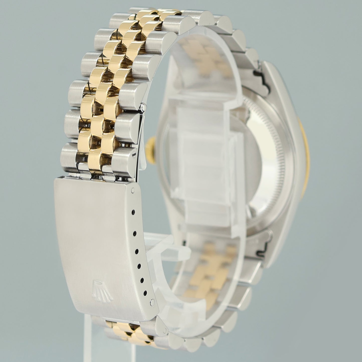 PAPERS MINT Rolex DateJust 16233 Two Tone Yellow Gold Jubilee White Diamond Watch
