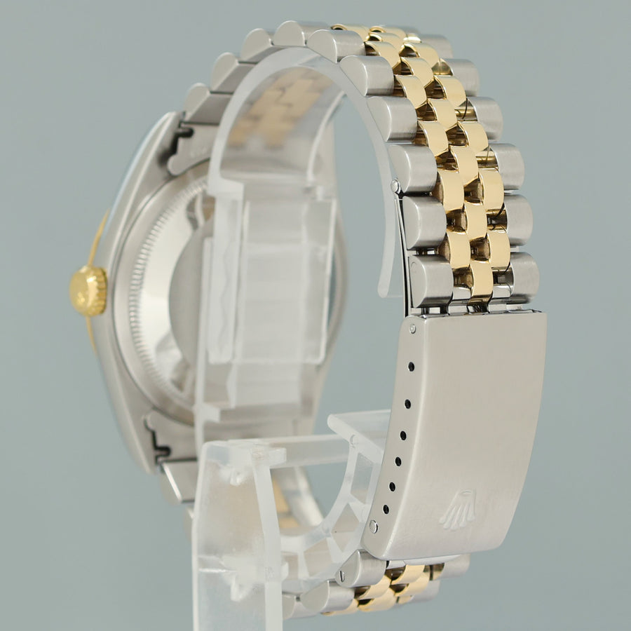 PAPERS MINT Rolex DateJust 16233 Two Tone Yellow Gold Jubilee White Diamond Watch