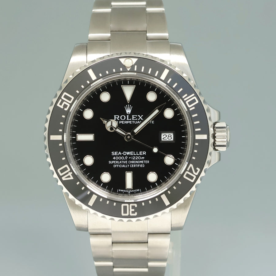 2015 MINT PAPERS Rolex Sea-Dweller 116600 Steel 40mm Black Ceramic Dive Watch Box