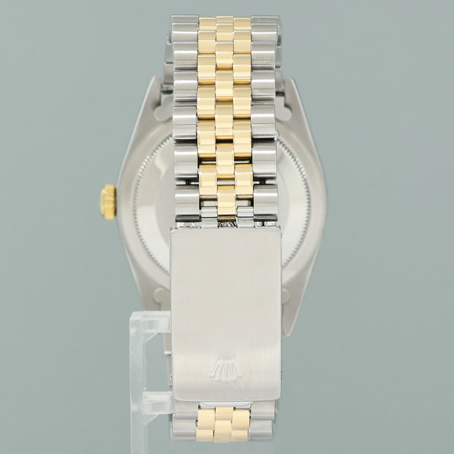 PAPERS MINT Rolex DateJust 16233 Two Tone Yellow Gold Jubilee White Diamond Watch
