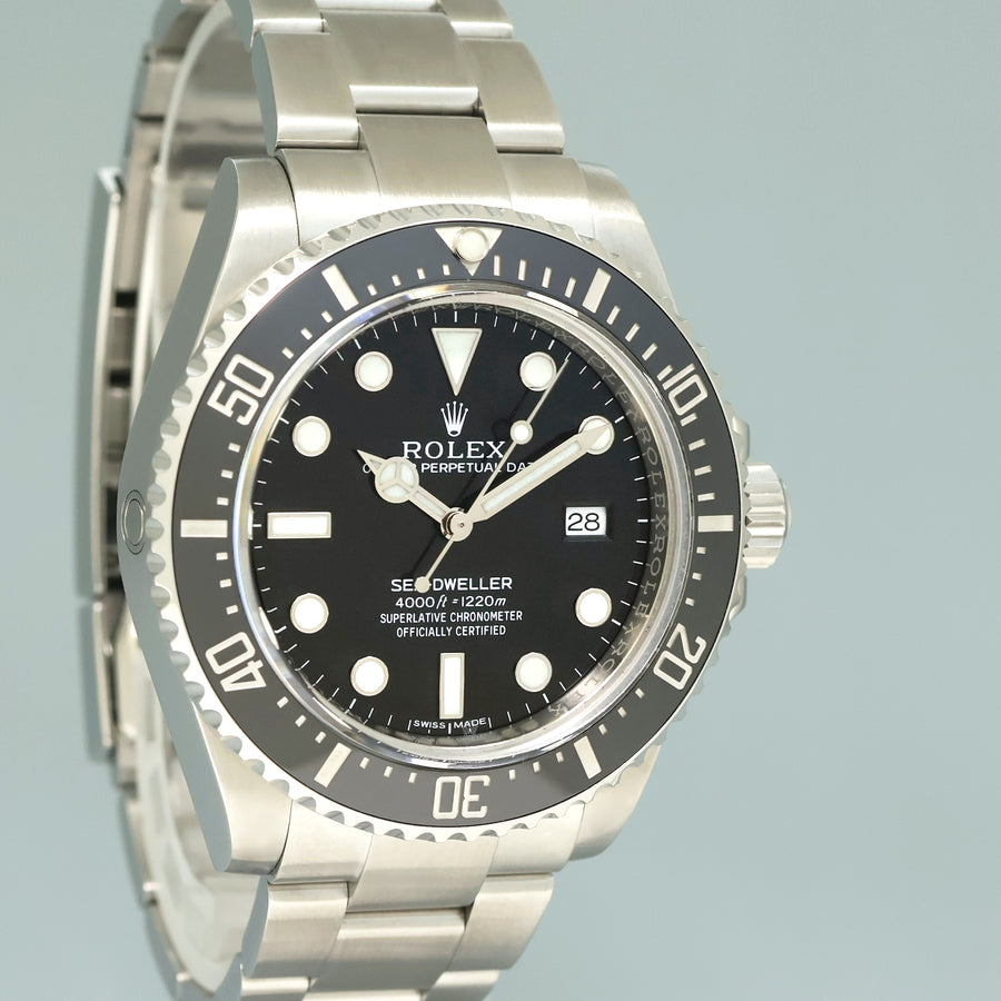 2015 MINT PAPERS Rolex Sea-Dweller 116600 Steel 40mm Black Ceramic Dive Watch Box