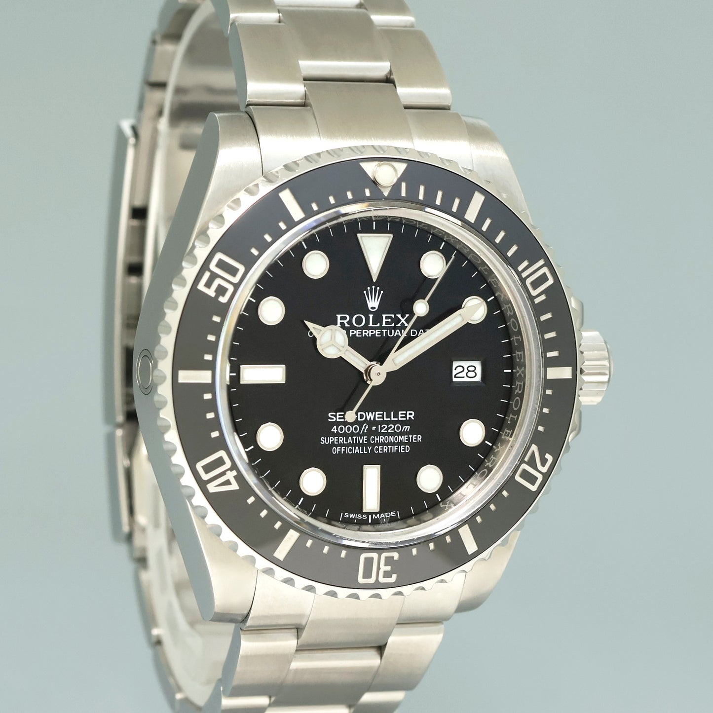 MINT 2014 PAPERS Rolex Sea-Dweller 116600 Steel 40mm Black Ceramic Dive Watch Box