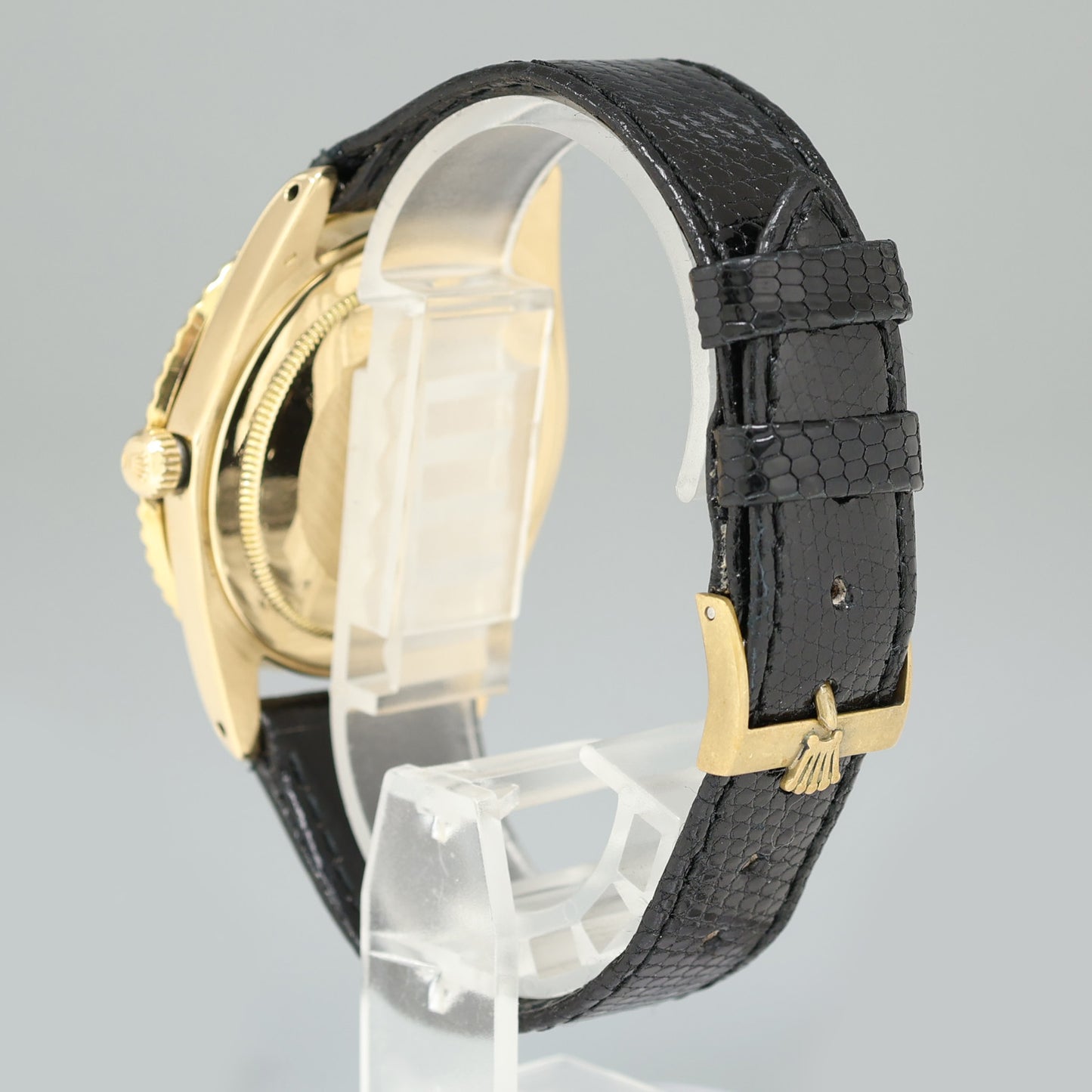 Rolex Root Beer 1675 NO CROWN GUARD Yellow Gold GMT Brown Root Beer Nipple Watch