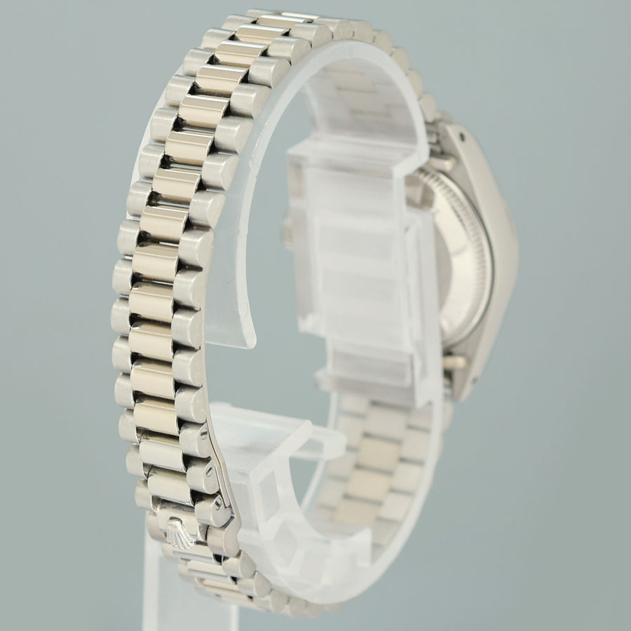 PAPERS Ladies Rolex DateJust Silver Sigma President 26mm 6917 White Gold Watch Box