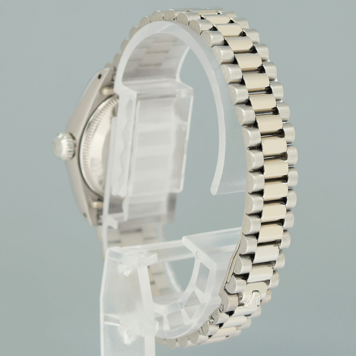 PAPERS Ladies Rolex DateJust Silver Sigma President 26mm 6917 White Gold Watch Box