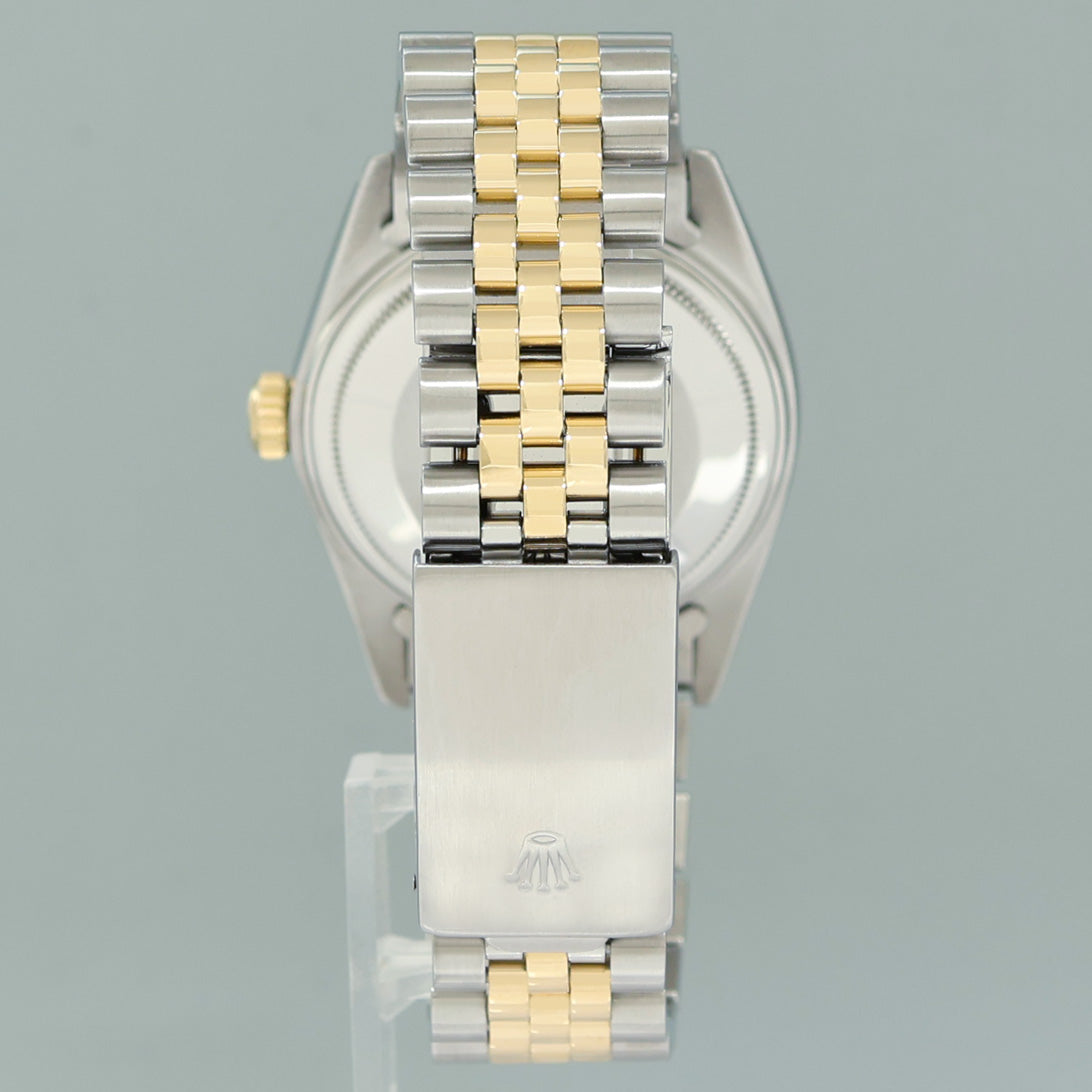 Rolex DateJust 16013 Champagne Stick Fluted Bezel Two Tone Gold Jubilee Watch