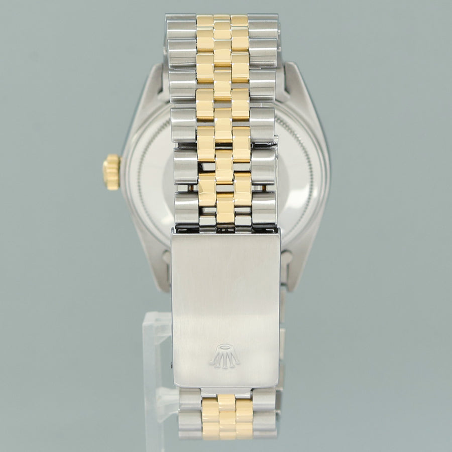 Rolex DateJust 16013 Champagne Stick Fluted Bezel Two Tone Gold Jubilee Watch