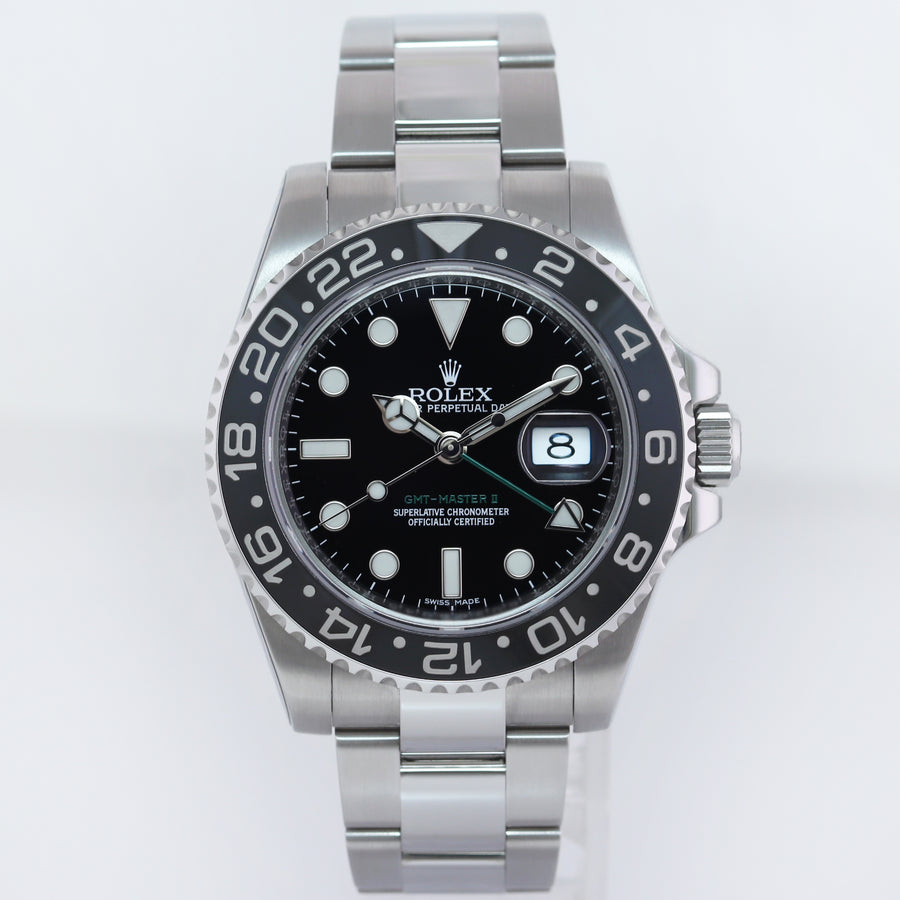 2015 MINT Rolex GMT Master II 116710 LN Steel Ceramic Black 40mm Watch Box