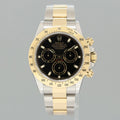 MINT Rolex Daytona 116523 Chronograph Black Steel Yellow Gold Two Tone Watch Box