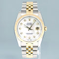PEARL DIAMOND 2008 MINT Rolex DateJust 36mm Jubilee Two Tone Gold 116233 Watch