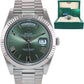 NEW PAPERS 2022 Rolex Day Date 40 White Gold President GREEN OLIVE 228239 Watch