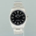 MINT 2018 PAPERS Rolex 214270 Explorer Black BLUE LUME 3-6-9 Steel 39mm Watch Box