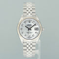 MINT 2023 PAPERS Ladies Rolex 279174 DateJust 26mm MOP Diamond Fluted Jubilee Watch