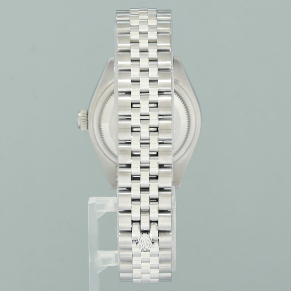 MINT 2023 PAPERS Ladies Rolex 279174 DateJust 26mm MOP Diamond Fluted Jubilee Watch