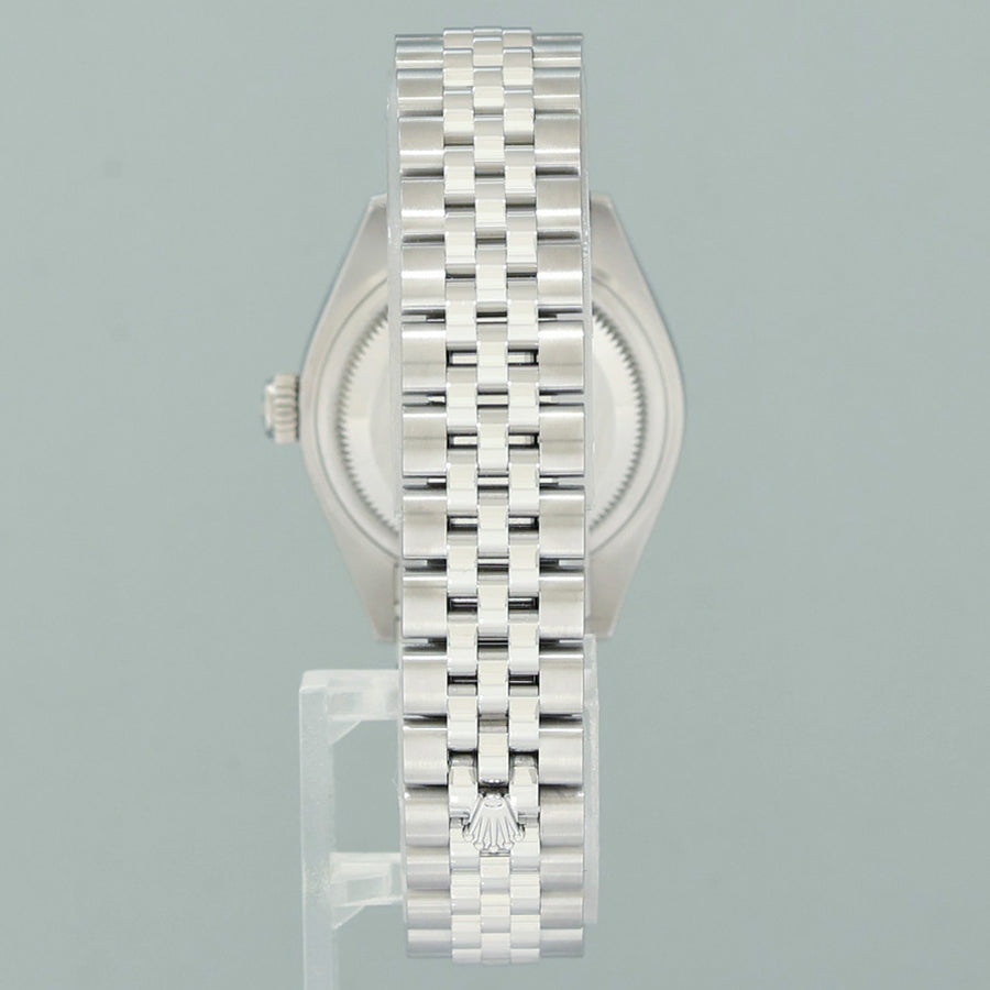 MINT 2023 PAPERS Ladies Rolex 279174 DateJust 26mm MOP Diamond Fluted Jubilee Watch