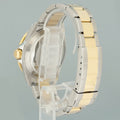 MINT Rolex Submariner 16613 Two Tone Gold Silver Serti Diamond Gold Buckle Watch Box
