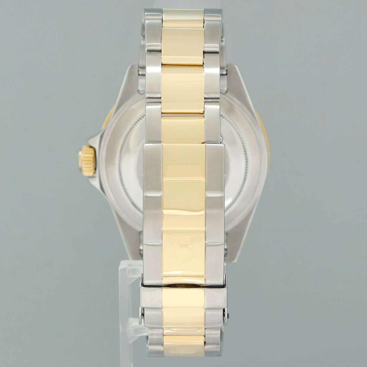 MINT Rolex Submariner 16613 Two Tone Gold Silver Serti Diamond Gold Buckle Watch Box