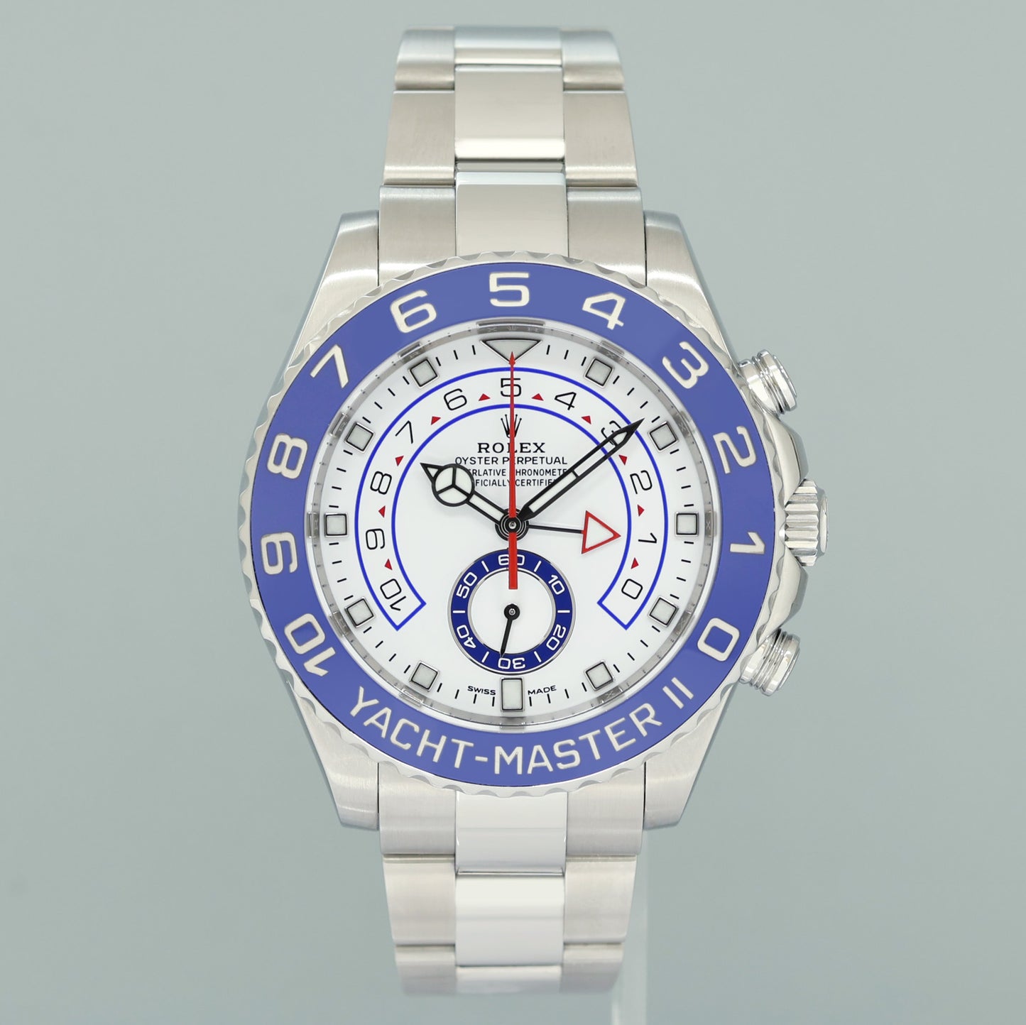 2026 RSC PAPERS MINT Rolex Yacht-Master 2 MERC HANDS Steel 44mm Blue 116680 Watch