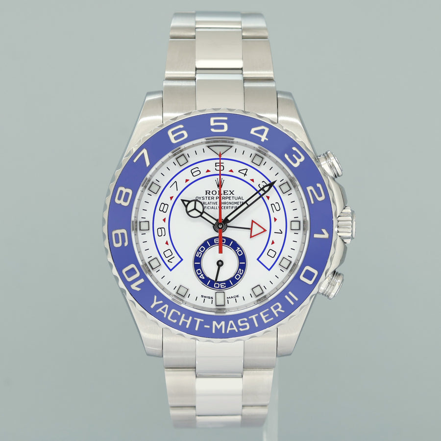 2026 RSC PAPERS MINT Rolex Yacht-Master 2 MERC HANDS Steel 44mm Blue 116680 Watch